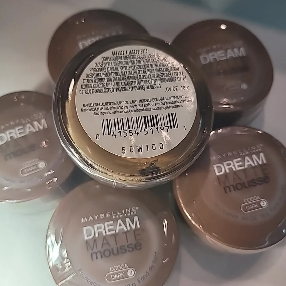 Maybelline Dream Matte Mousse Foundation COCOA Dark‎ 3 .64oz NEW SEALED